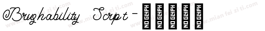 Brushability Script字体转换